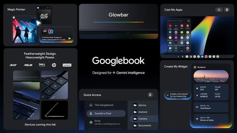 Google Launches "Googlebook": A New Premium Android Laptop Category, Coming Fall 2026